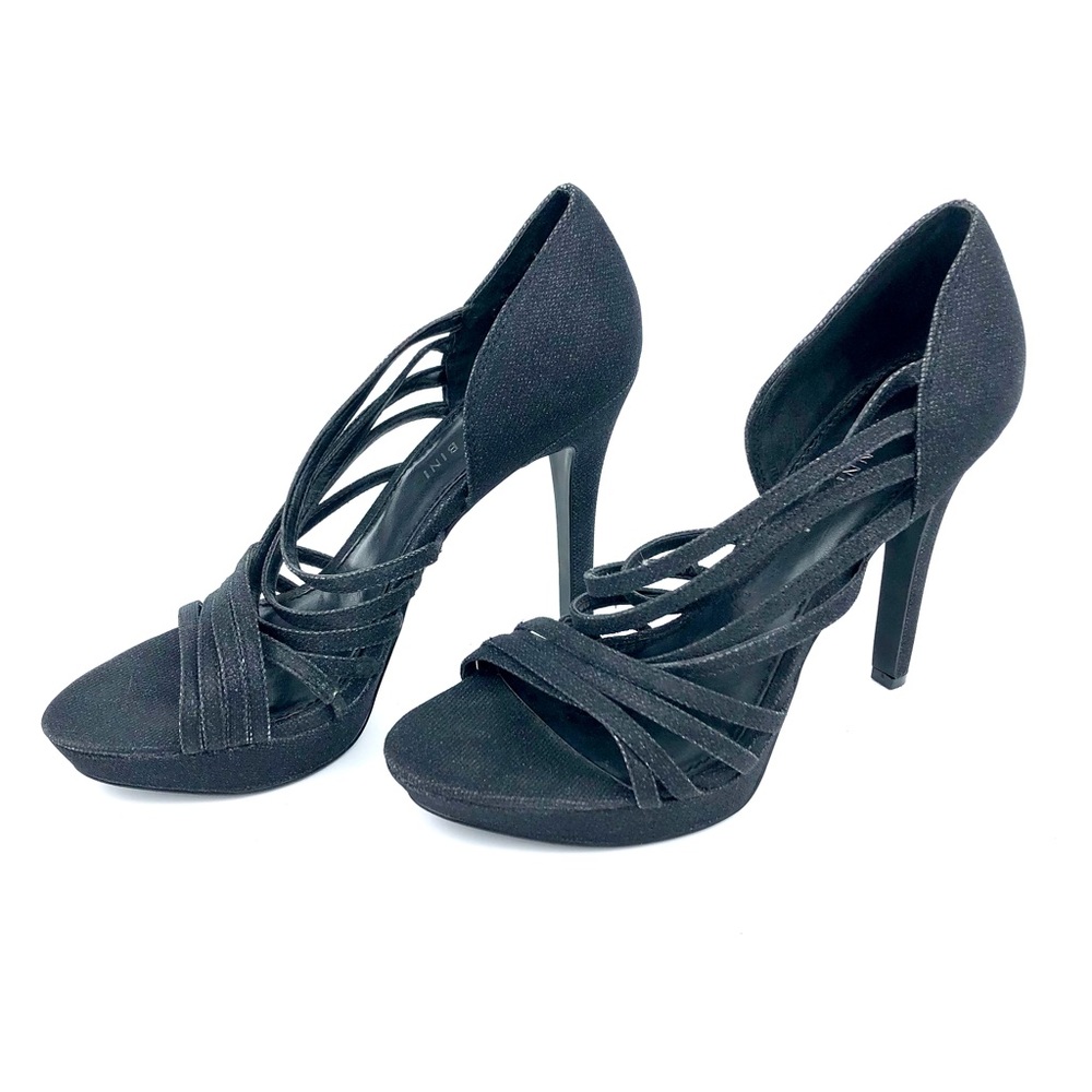 Gianni Bini Size 7.5 Strapy Black Stiletto Heels